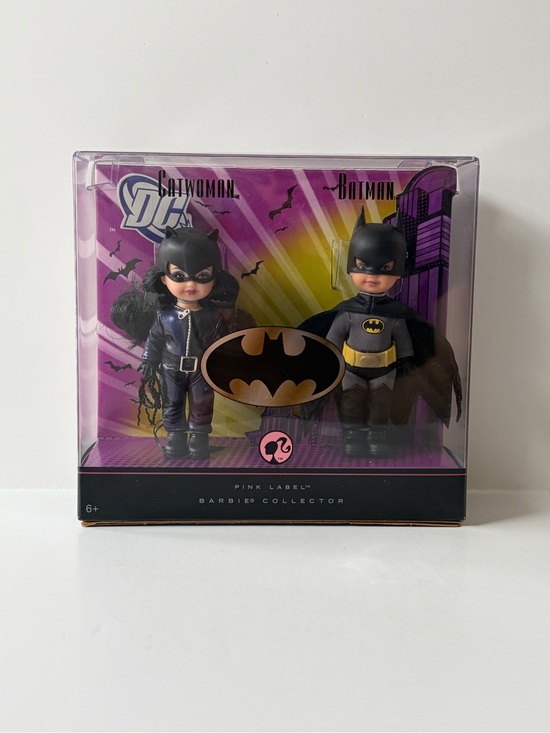 Barbie Other - Barbie Kelly Catwoman & Tommy Batman DC Comics Pink Label Doll Set